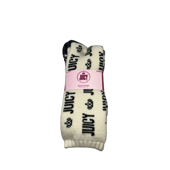 Juicy Couture Boot Socks 2 Pair - Picture 1 of 2